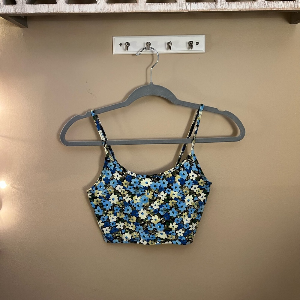Forever 21 floral cropped tank top size XS